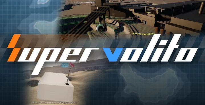 Supervolito landscape cover image for the unreleased Unreal hover-racing project.